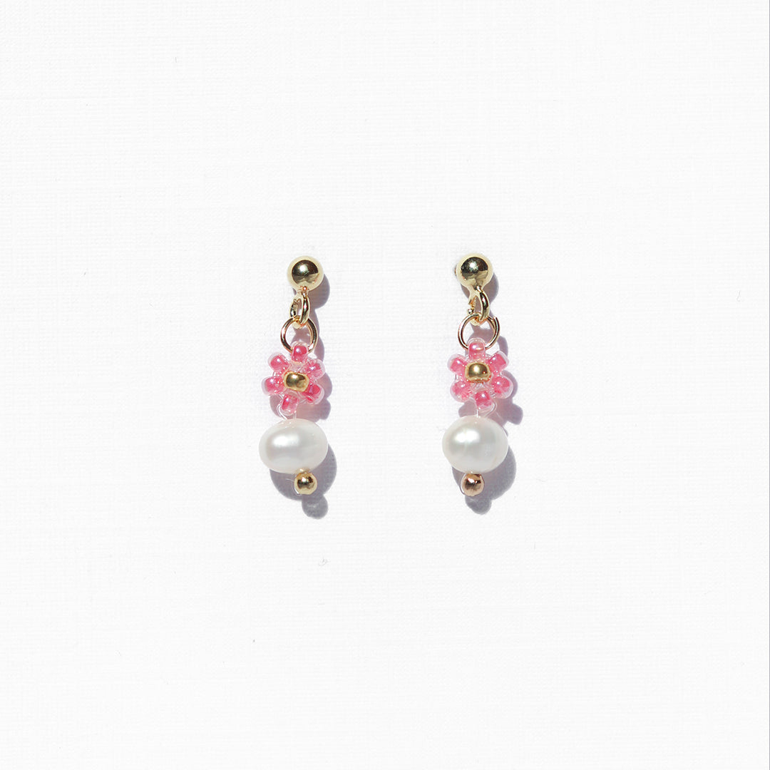 Ohrstecker Blümchen Pearl